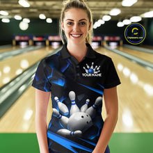 Load image into Gallery viewer, Personalized Bowling Abstract Design Shirt for Womens Custom Bowling Team Jersey Shirt YYD0022