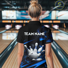 Load image into Gallery viewer, Personalized Bowling Abstract Design Quarter Zip Shirts For Women Custom Bowling Team Jersey 1/4 Zip Shirts YYD0022