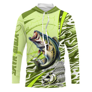 Bass Fishing Water Waves Camo Customize Shirts For Men And Women Personalized Fishing Gift YYD0065