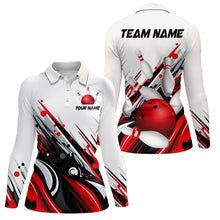 Load image into Gallery viewer, Bowling Shirt For Womens Custom Name Bowling Ball Energy Art Team Jersey Shirt YYD0066