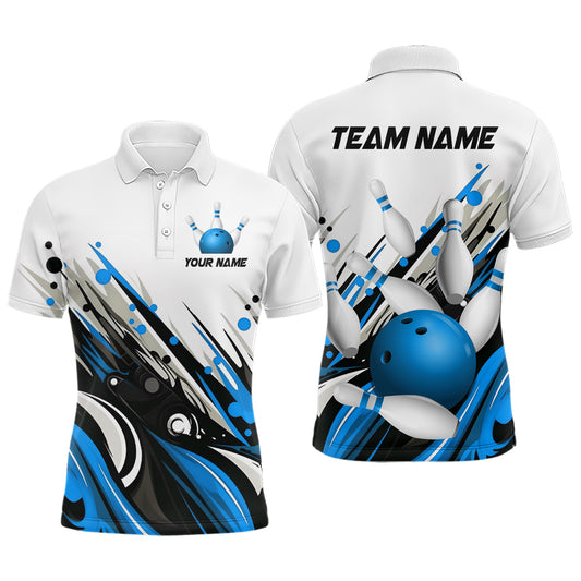 Bowling Shirt For Mens Custom Name Bowling Flame Lightning Team Jersey Shirt YYD0066