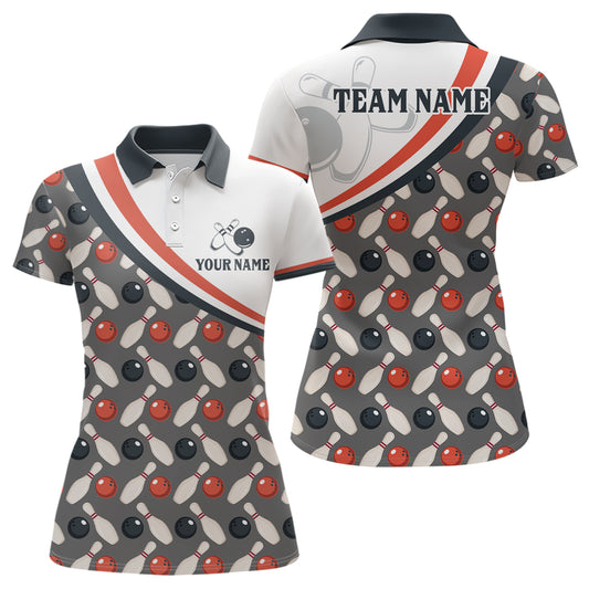 Personalized Bowling Shirt for Womens Custom Bowling Pattern Style Team Jersey Shirt YYD0029