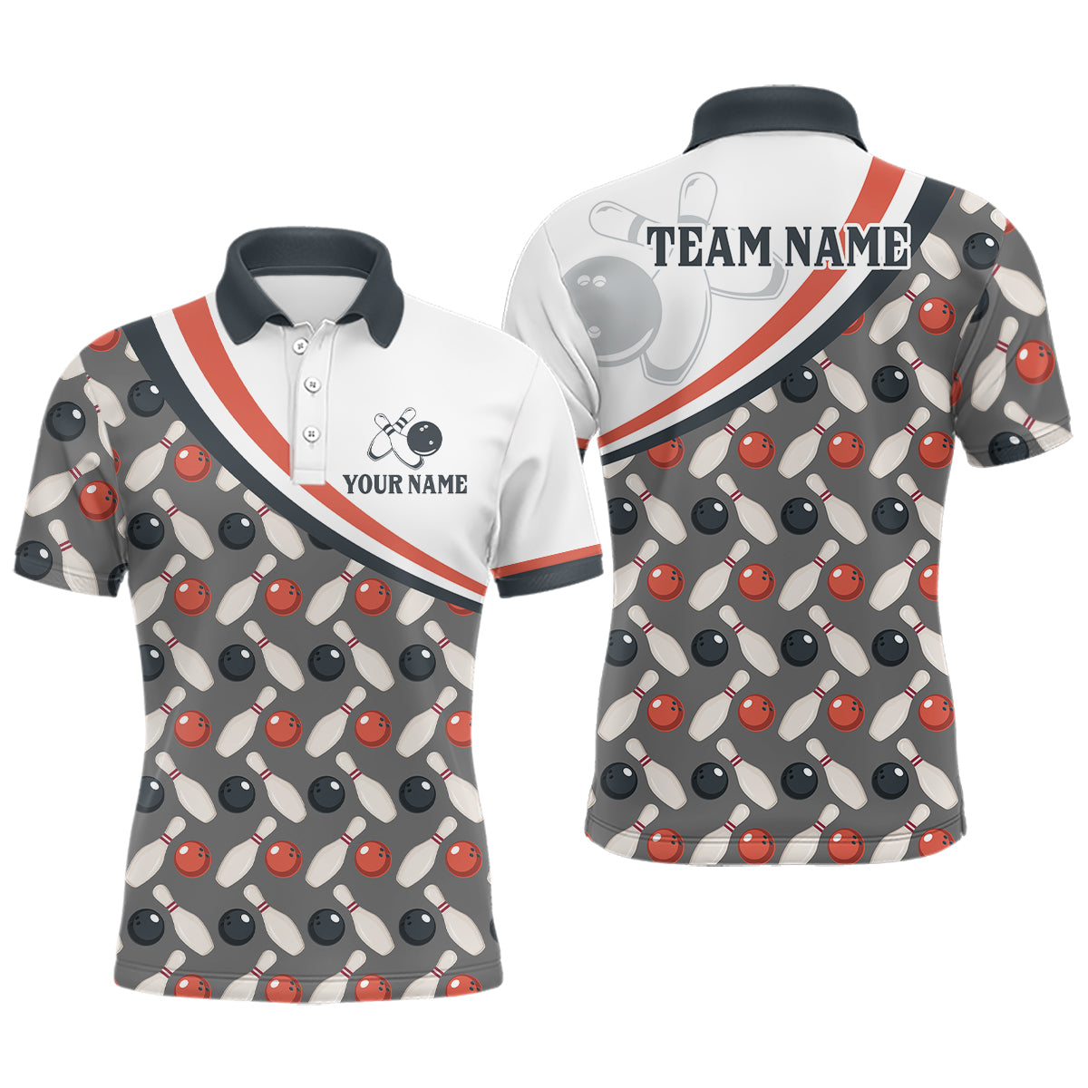 Personalized Bowling Shirt for Mens Custom Bowling Pattern Style Team Jersey Shirt YYD0029