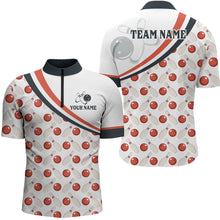 Load image into Gallery viewer, Personalized Bowling Quarter Zip Shirts For Men Custom Bowling Pattern Team Jersey 1/4 Zip Shirts YYD0029