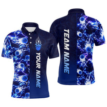 Load image into Gallery viewer, Bowling Shirt For Mens Custom Name Bowling Flame Lightning Team Jersey Shirt YYD0030