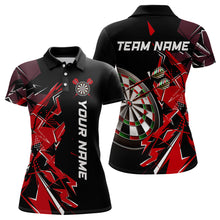 Load image into Gallery viewer, Black White Polo Shirts Custom Name Patriotic Dart Shirts For Women Dart Jerseys | Blue - Purple - Red  YYD0067