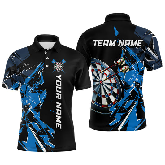 Black White Polo Shirts Custom Name Patriotic Dart Shirts For Men Dart Jerseys | Blue - Purple - Red  YYD0067