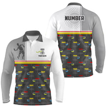 Load image into Gallery viewer, Disc Golf Basket Pattern Mens Disc Golf Polo Shirt Custom Name And Number Disc Golf Gifts For Men YYD0035