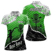 Load image into Gallery viewer, Disc Golf Abstract Grunge Womens Disc Golf Polo Shirt Custom Name And Number Disc Golf Gifts For Woman YYD0036