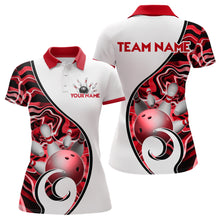 Load image into Gallery viewer, Custom Bowling Team Polo Shirts for Women - Personalized Abstract Bowling Jersey YYD0079