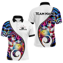 Load image into Gallery viewer, Custom Bowling Team Polo Shirts for Men - Personalized Abstract Bowling Jersey YYD0079