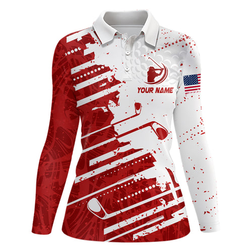 Best Golf Polo Shirts For Womens Custom Name, Golf Abstract Grunge Shirt Gifts YYD0042