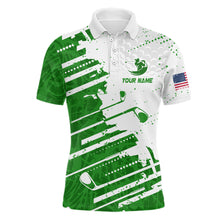 Load image into Gallery viewer, Best Golf Polo Shirts For Mens Custom Name, Golf Abstract Grunge Shirt Gifts YYD0042