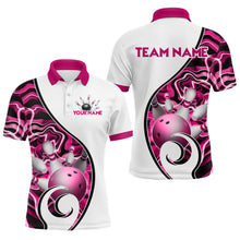 Load image into Gallery viewer, Custom Bowling Team Polo Shirts for Men - Personalized Abstract Bowling Jersey YYD0079