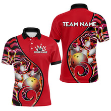 Load image into Gallery viewer, Custom Bowling Team Polo Shirts for Men - Personalized Abstract Colors Bowling Jersey YYD0080