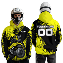 Load image into Gallery viewer, Yellow Custom ATV Motocross Hoodie for Men Women Quad Shirt ATV Riding Hoodie MHATV22