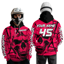 Load image into Gallery viewer, Pink Motocross Hoodie Custom for Men Women Dirt Bike Racing Hoodie Riding Shirt MH159