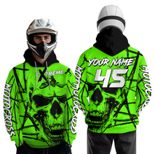 Load image into Gallery viewer, Green Motocross Hoodie Custom for Men Women Dirt Bike Racing Hoodie Riding Shirt MH159