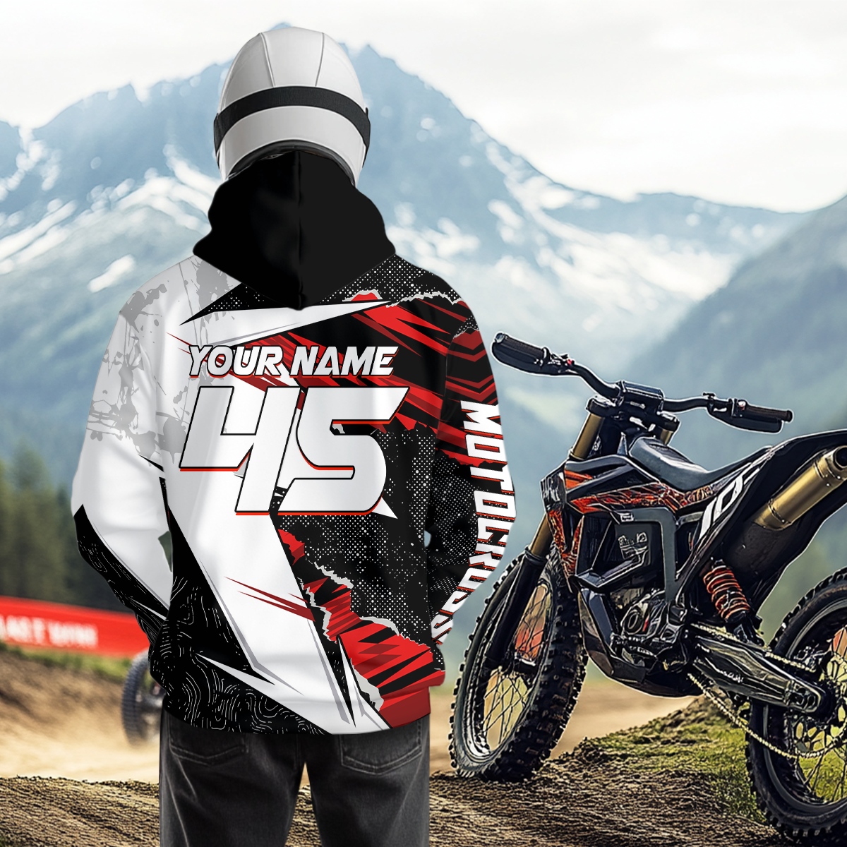 Personalized ATV Motocross Hoodie Adult Men Women Quad Shirt ATV Riding Hoodie MHATV15