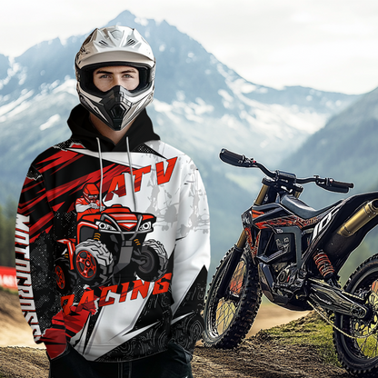 Personalized ATV Motocross Hoodie Adult Men Women Quad Shirt ATV Riding Hoodie MHATV15