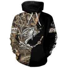 Load image into Gallery viewer, Personalized fishing tattoo full printing fishing shirt - black version