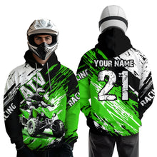 Load image into Gallery viewer, Green Atv Motocross Hoodie Custom Off-Road Quad Bike Hoodies For Men Women Kid Youth NHN006
