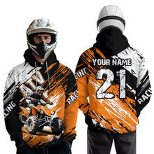 Load image into Gallery viewer, Orange Atv Motocross Hoodie Custom Off-Road Quad Bike Hoodies For Men Women Kid Youth NHN006