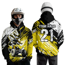 Load image into Gallery viewer, Yellow Atv Motocross Hoodie Custom Off-Road Quad Bike Hoodies For Men Women Kid Youth NHN006