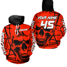 Load image into Gallery viewer, Red Motocross Hoodie Custom for Men Women Dirt Bike Racing Hoodie Riding Shirt MH159