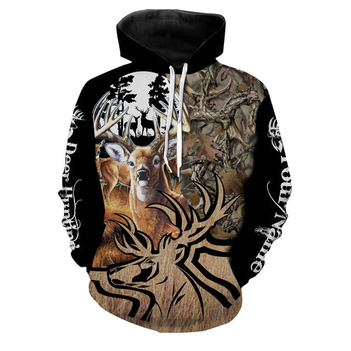 Personalized deer hunting full printing shirt custom name deer hunting gear