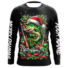 Load image into Gallery viewer, Merry Fishmas UV Protection Bass Fishing Shirt For Fisherman A57