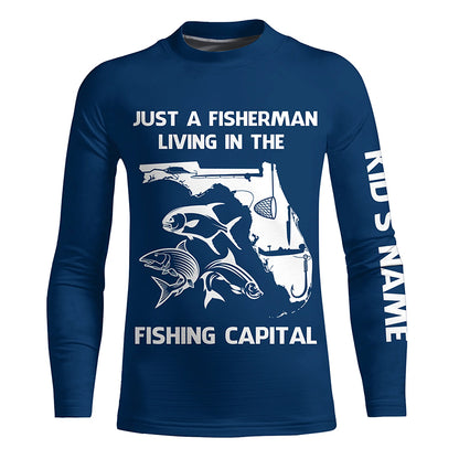Fisherman living in the Fishing Capital UV protection custom name fishing shirts A32