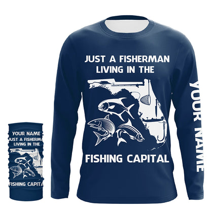 Fisherman living in the Fishing Capital UV protection custom name fishing shirts A32