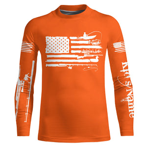 American Flag UV Protection Fishing Hunting Shirt For Fisherman Hunter A44