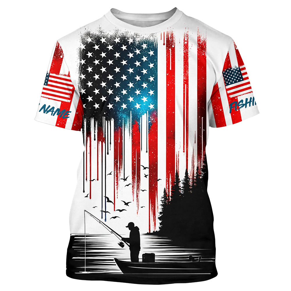 American Flag UV Protection Fishing Shirt Fishing Jersey For Fisherman A59