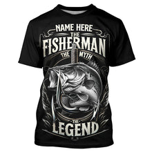 Load image into Gallery viewer, The Fisherman, The Myth, The Legend - Bass Fishing UV Protection Performance Shirt A65