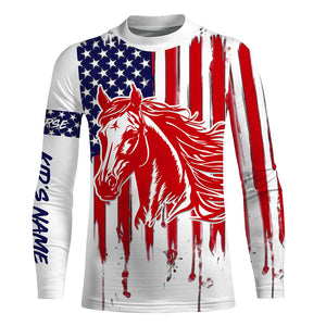 American Flag Patriotic Horse Shirt - A12