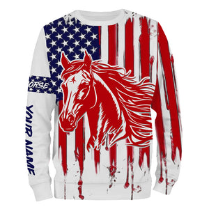 American Flag Patriotic Horse Shirt - A12