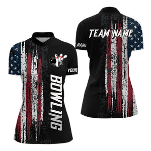 American flag bowling shirt for men and women custom bowling jersey for team Patriots bowlers shirt BL01