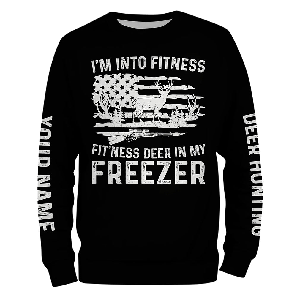 I'm into fitness deer in my freezer shirt for deer hunter in deer hunting season A50