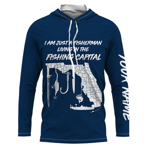 Just a fisherman living in the Fishing Capital UV protection performance fishing shirts A28