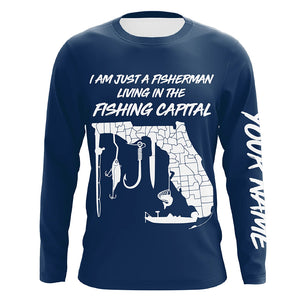 Just a fisherman living in the Fishing Capital UV protection performance fishing shirts A28