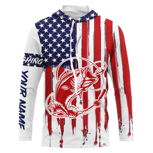 Fly fishing for Bass American flag UV protection fishing jersey for fisherman A41