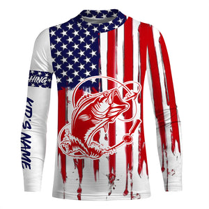 Fly fishing for Bass American flag UV protection fishing jersey for fisherman A41