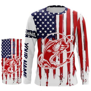 Fly fishing for Bass American flag UV protection fishing jersey for fisherman A41