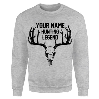 Deer Hunting Legend Personalized Custom Name Deer Skull Hunting Shirt For Hunters A46