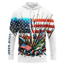 Load image into Gallery viewer, American Flag UV Protection Fishing Shirt For Fisherman Fishing Jersey A51