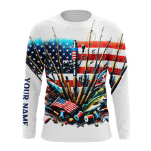 Load image into Gallery viewer, American Flag UV Protection Fishing Shirt For Fisherman Fishing Jersey A51