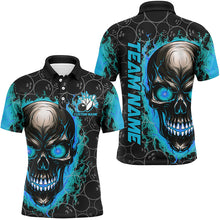 Load image into Gallery viewer, Personalized Skull Bowling Shirts For Men, Women And Kid, Flame Bowlers Jerseys IPHW5857