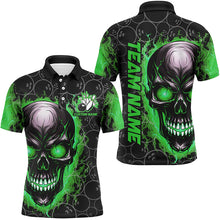 Load image into Gallery viewer, Personalized Skull Bowling Shirts For Men, Women And Kid, Flame Bowlers Jerseys IPHW5857